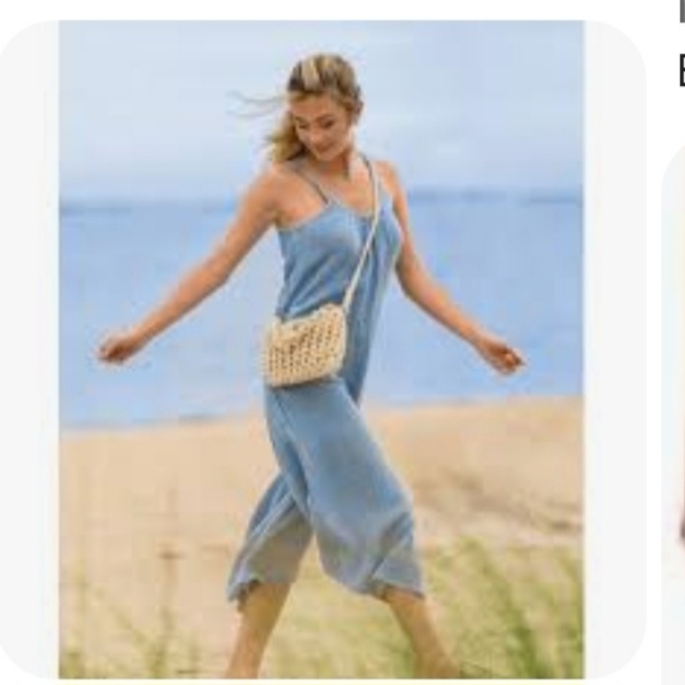 Natural Reflections Light Blue Indigo Double Cloth Jumpsuit NWT Size: XS